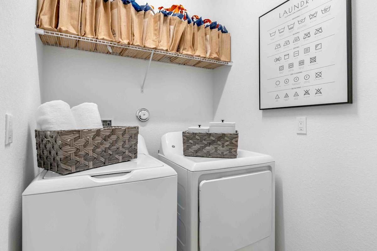 Solera at Avalon Trails in-home laundry area with washers and dryers - Delray Beach, FL