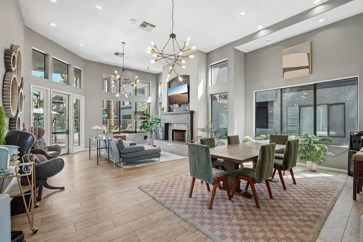 Shared interior space at Ingleside Apartments.