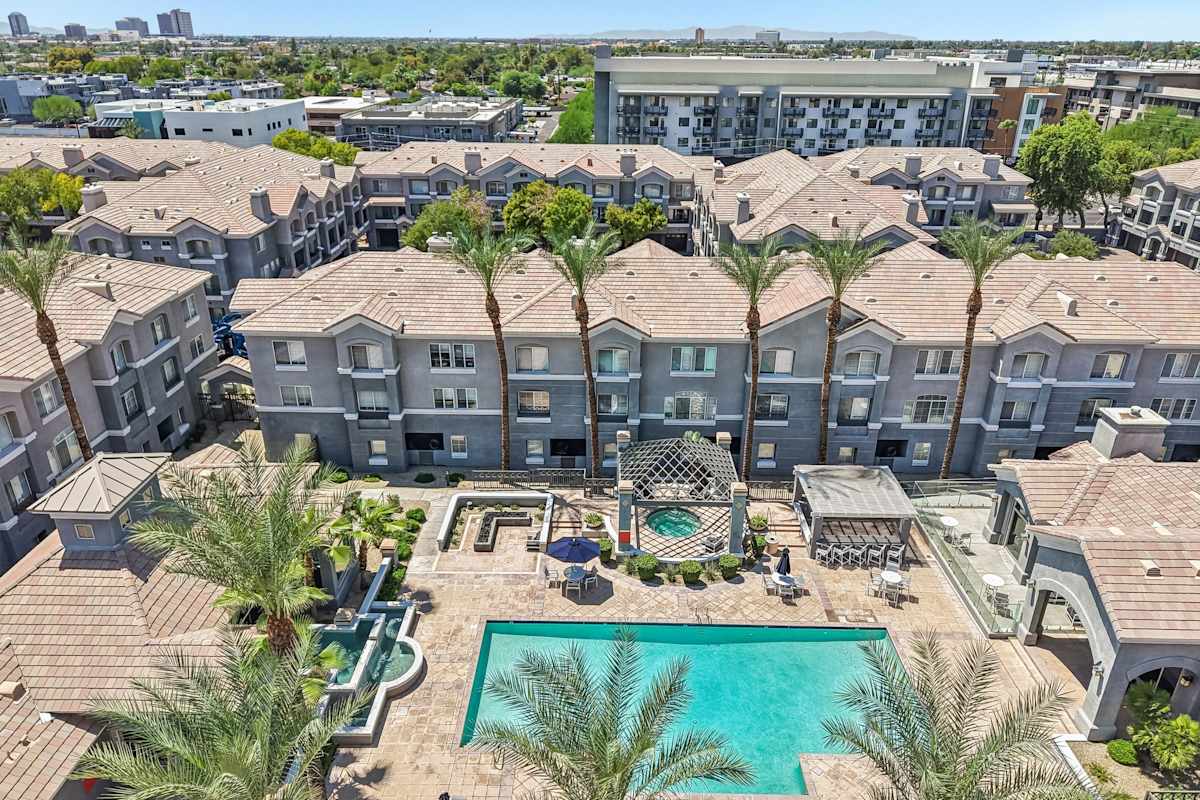 Aerial community view at The Highland.