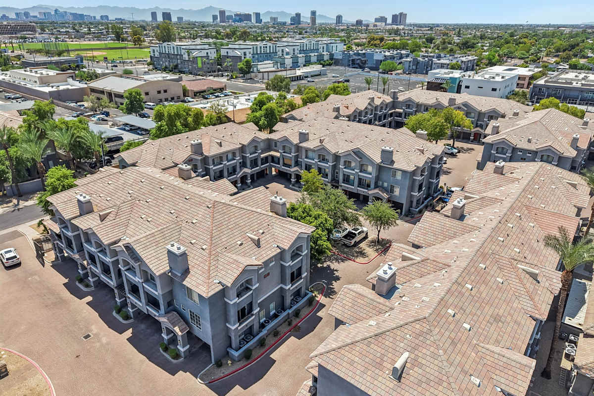 Aerial community view at The Highland.