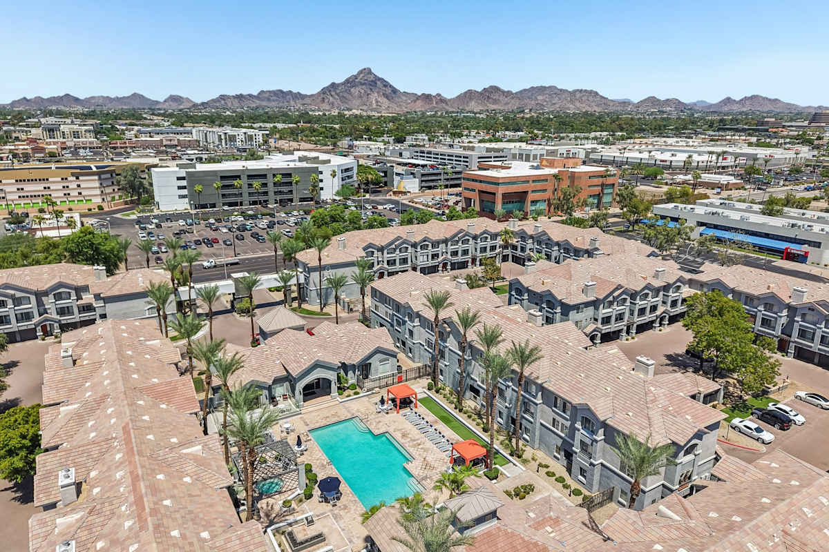 Aerial community view at The Highland.