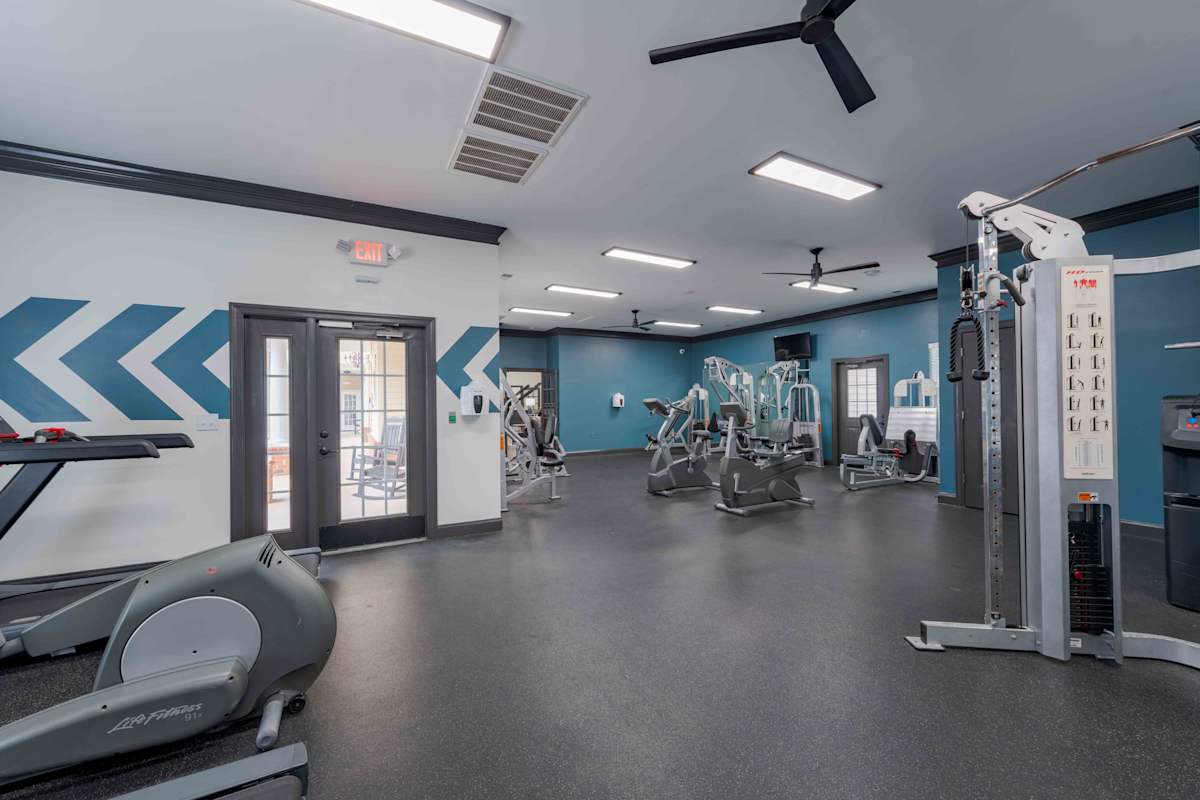 Reserve at Carrington Place gym equipment area - Fayetteville, NC