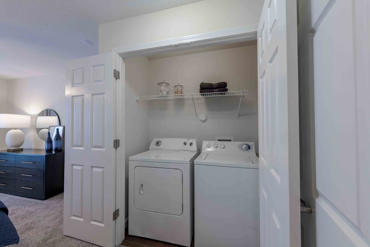 Reserve at Carrington Place in-home laundry room with washer and dryer - Fayetteville, NC