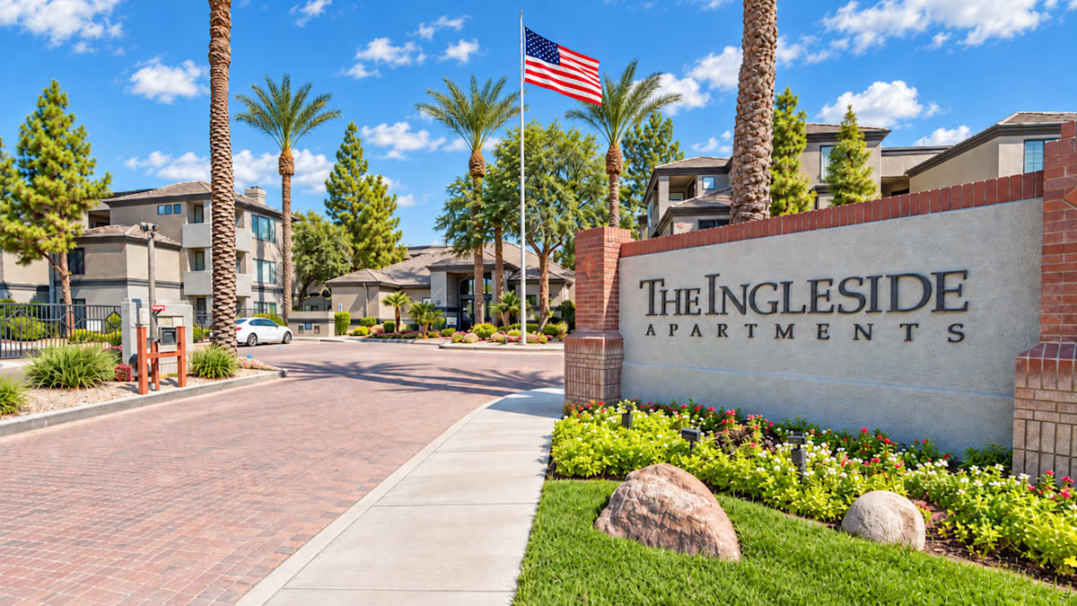 Building exterior at Ingleside Apartments.