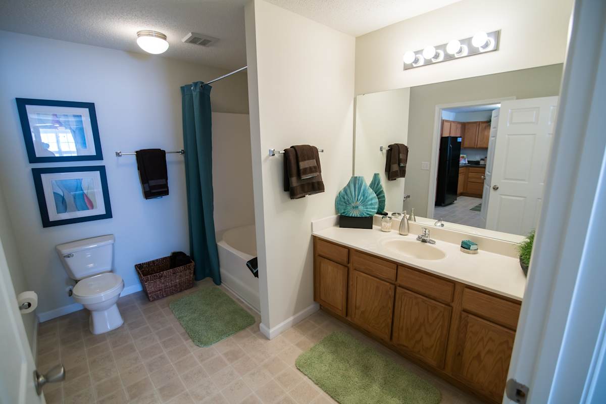 Legacy at Twin Oaks bathroom with shower - Greensboro, NC
