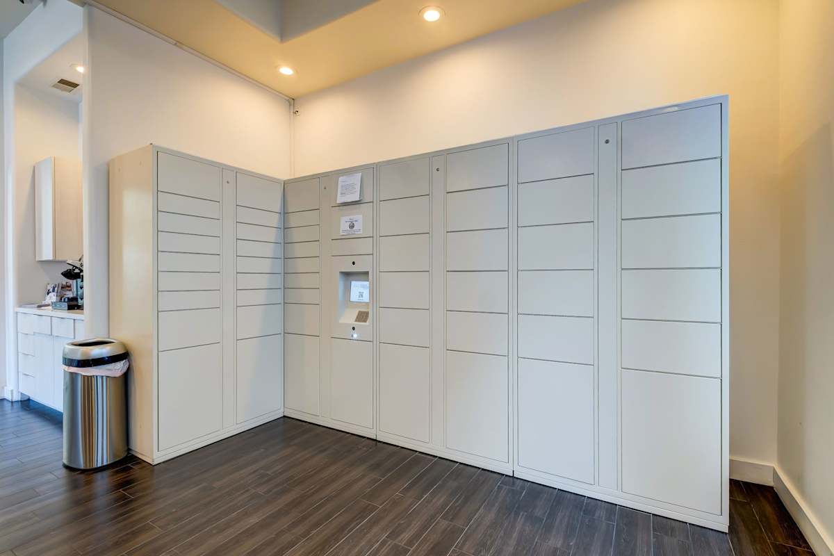 Package lockers at The Highland.