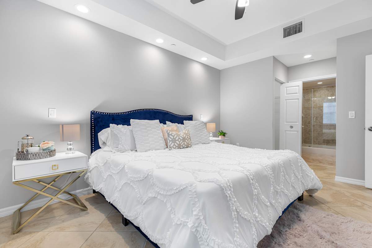 Monteverde at Renaissance Park bedroom with nightstand - Boyton Beach, FL