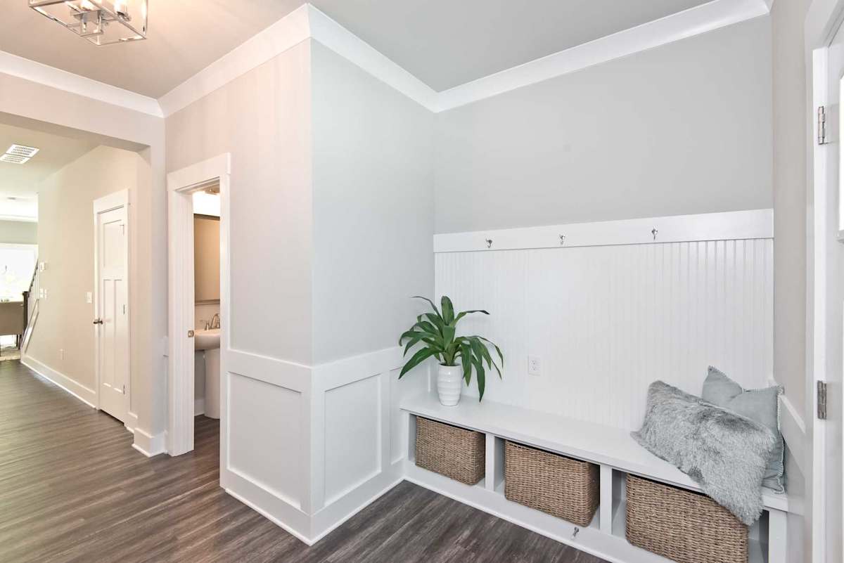 Neely Village interior entry bench and storage - Mauldin, SC
