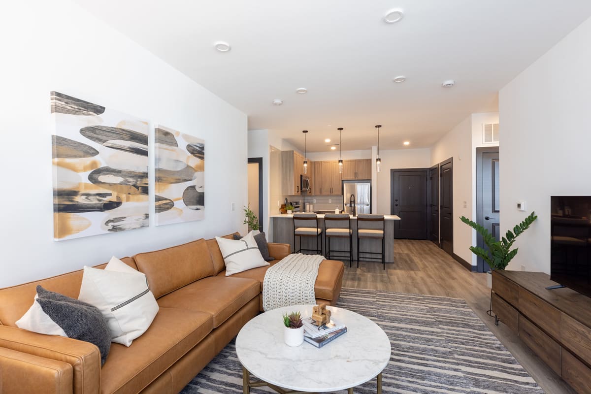 North End Apartments open-concept two-bedroom unit - Carmel, IN