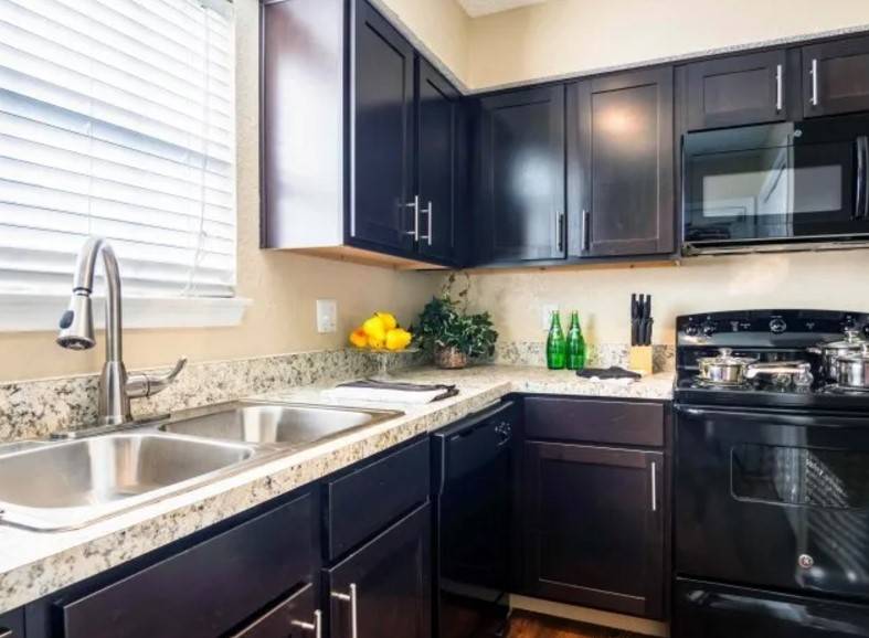 City North Apartment Homes kitchen with black appliances - Longview, TX