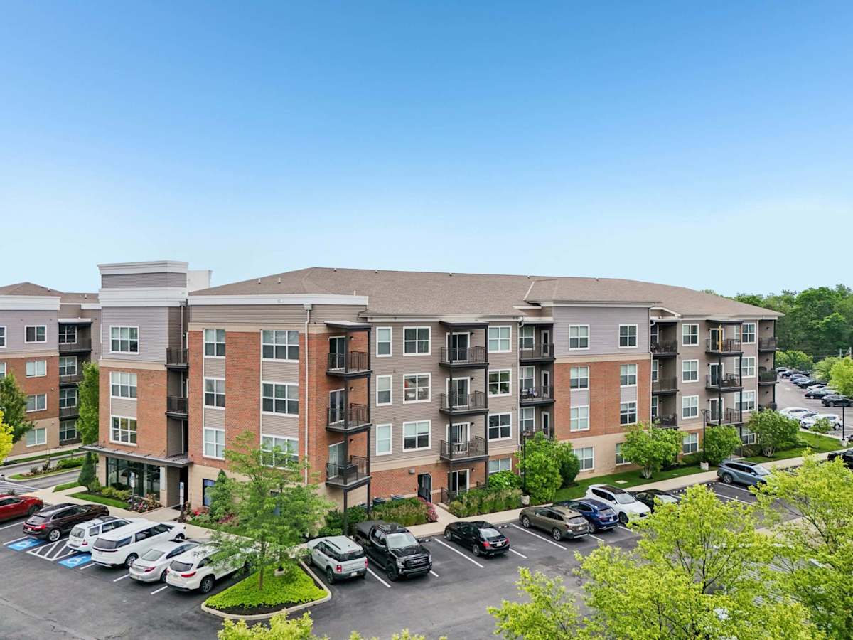 The Ashby at South Hills Village Station exterior building and parking - Upper St Clair, PA
