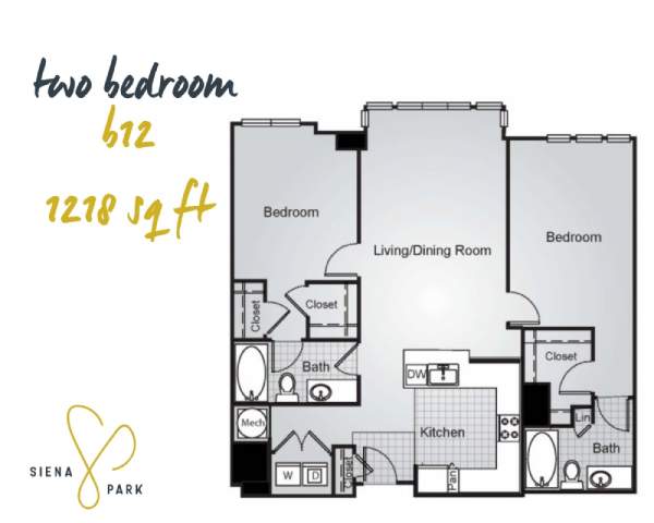 Siena Park Apartments b12 floor plan