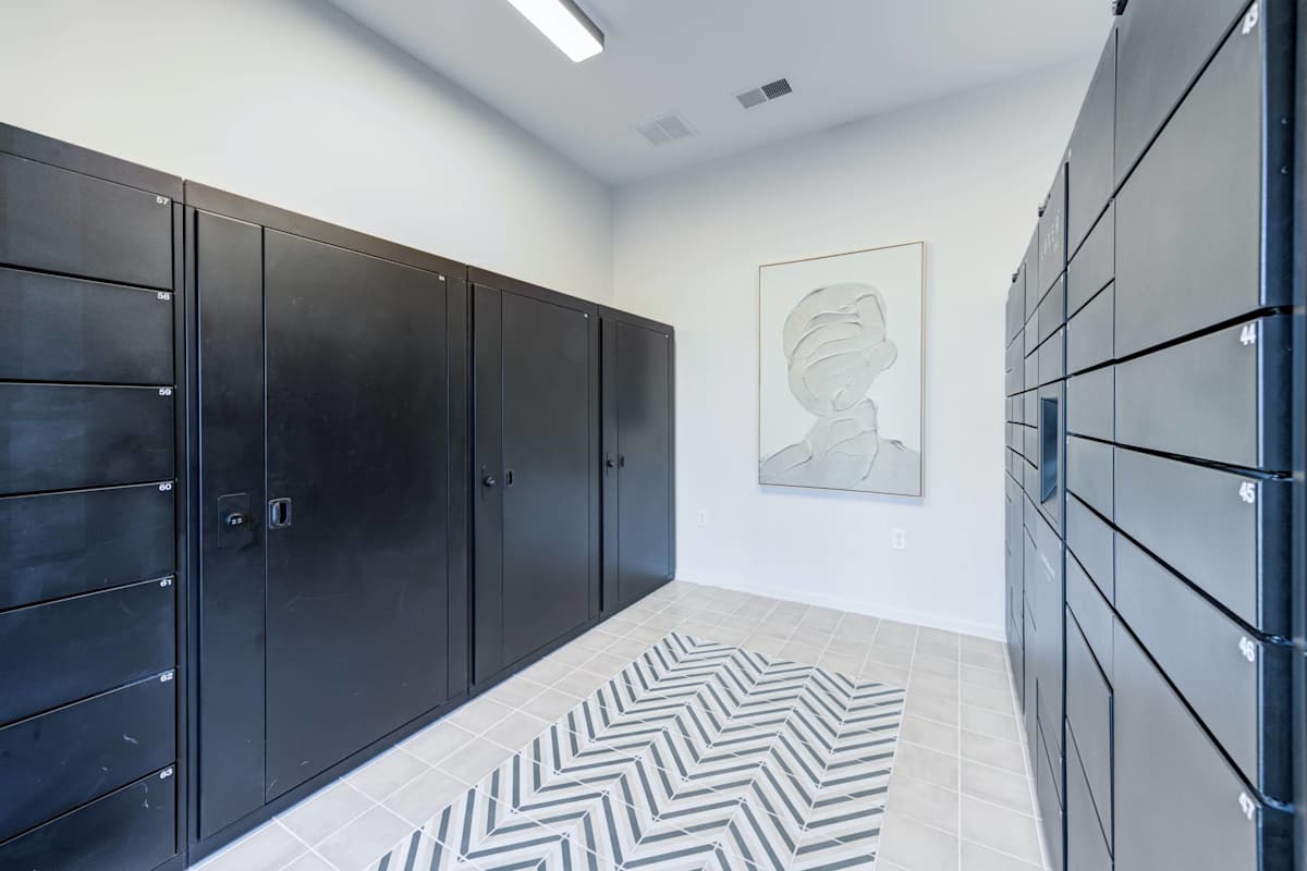Legacy at Cross Creek interior hallway with patterned tile floor - Fayetteville, NC