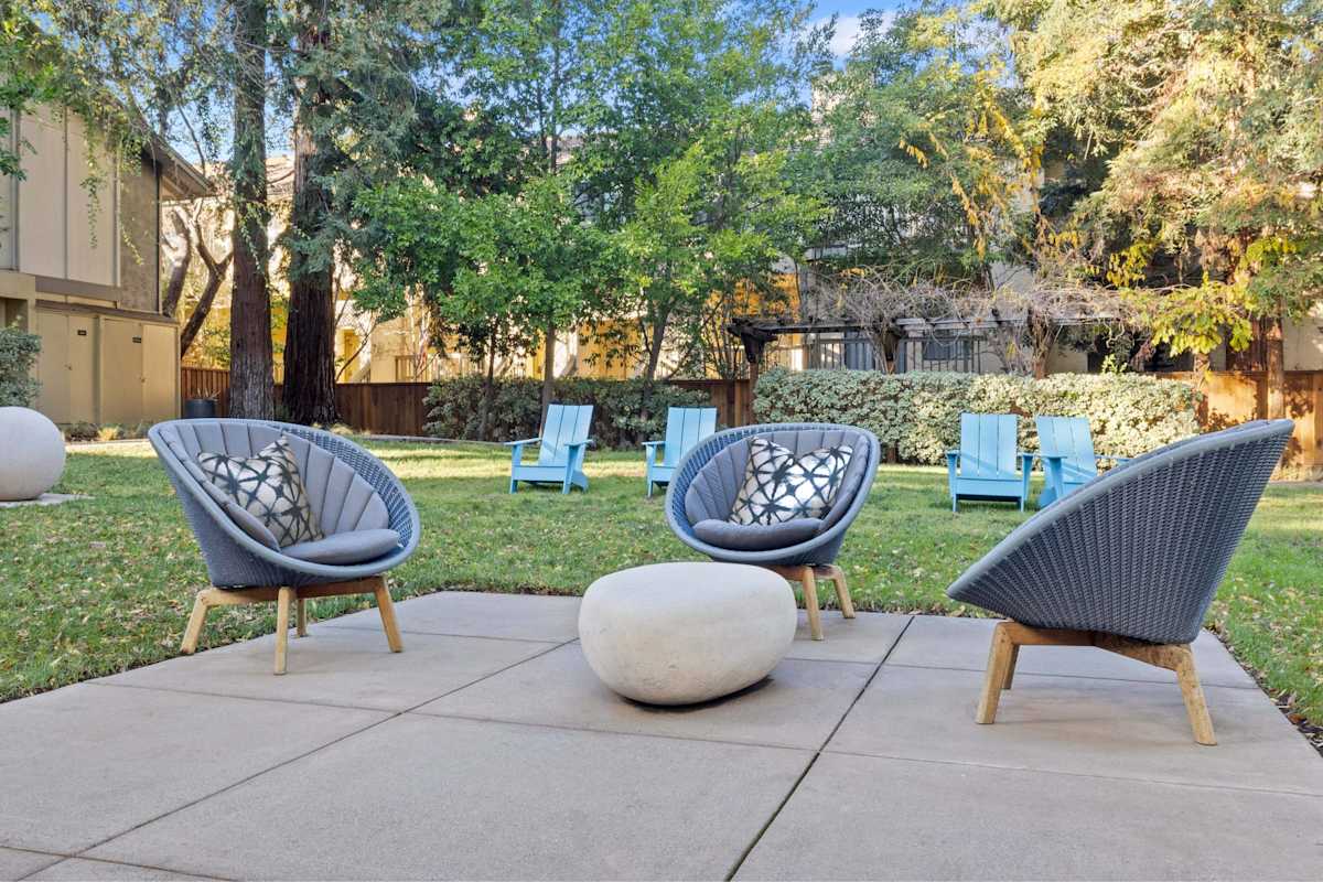 Montecito Apartment Homes patio seating area - Santa Clara, CA