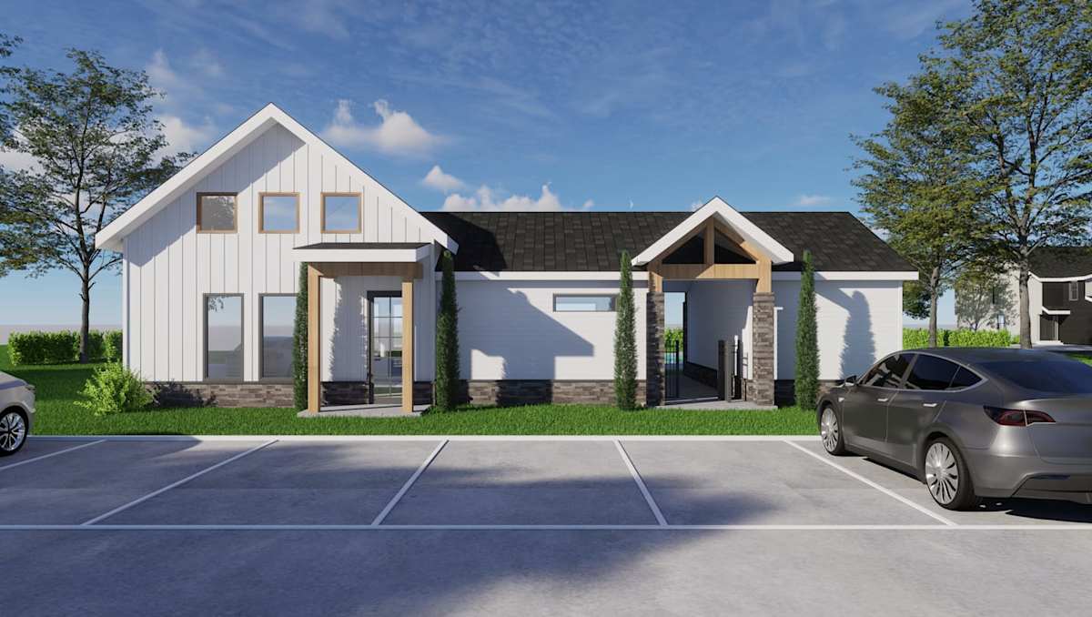 Hidden Hills Townhomes parking area and buildings - Spring Hill, KS