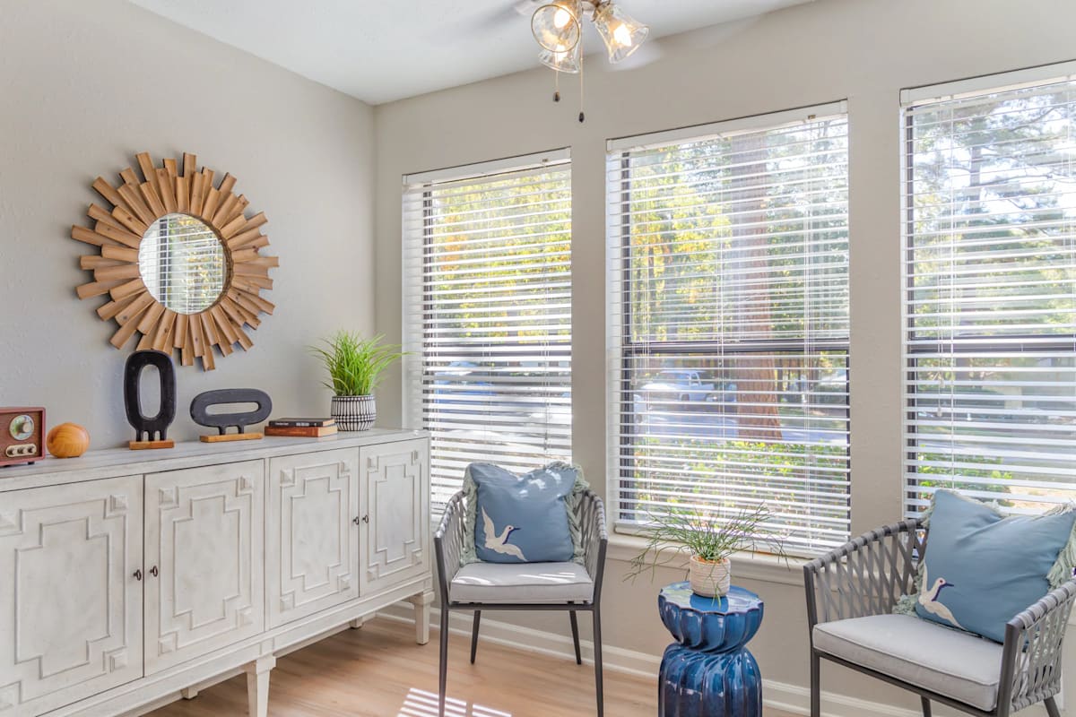 The Hargrove at Southpoint sunroom interior - Durham, NC