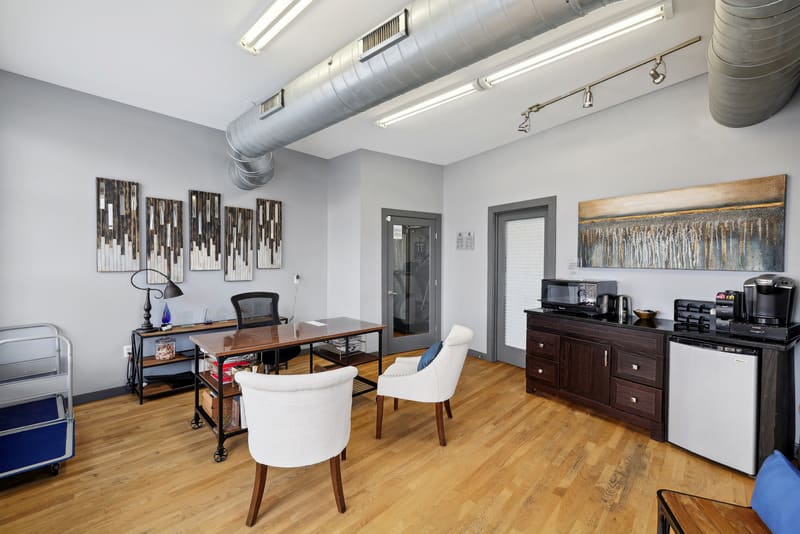 Gale Lofts living room and kitchen area - Nashville, TN