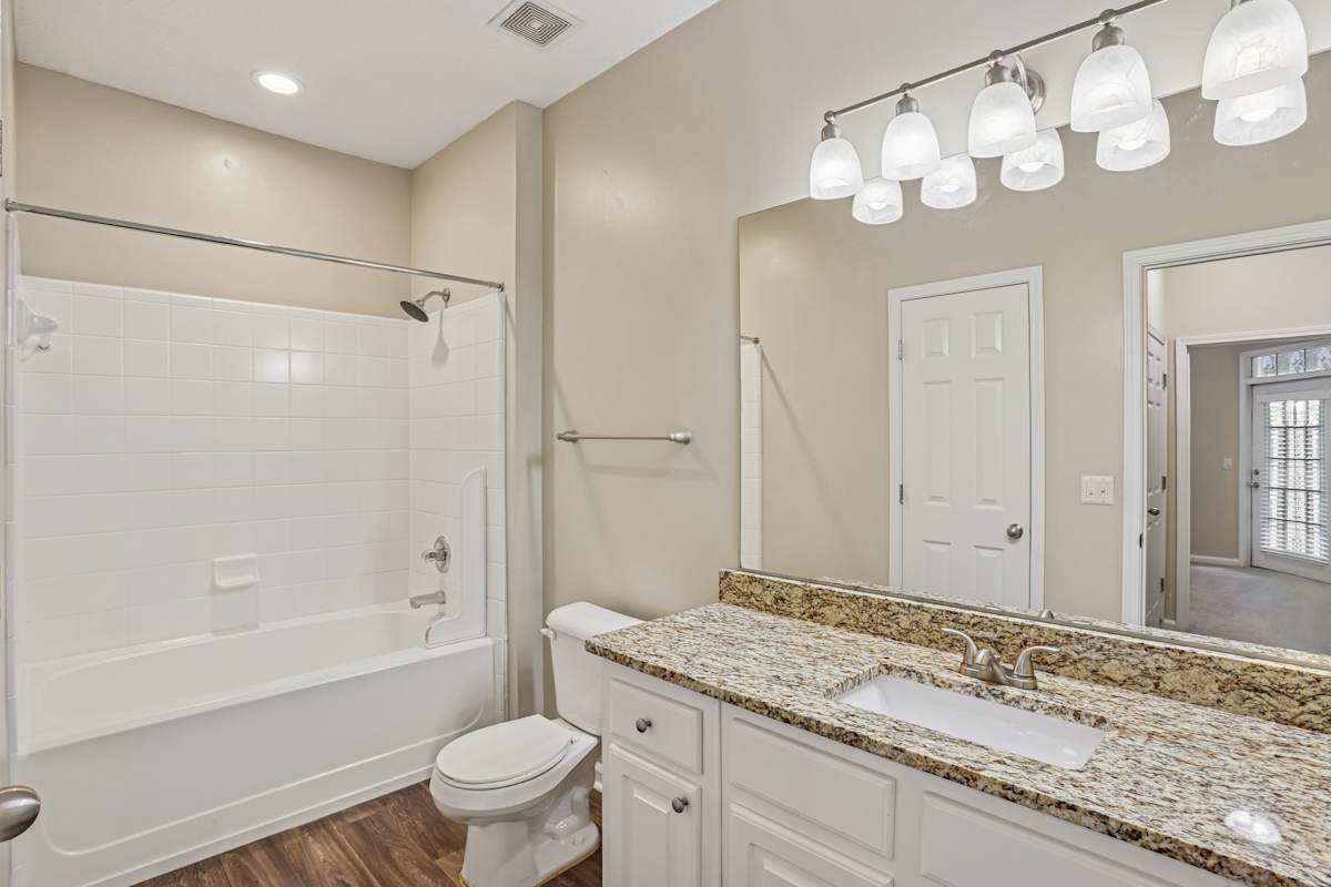 Parkway Vista apartment bathroom with shower - Atlanta, GA