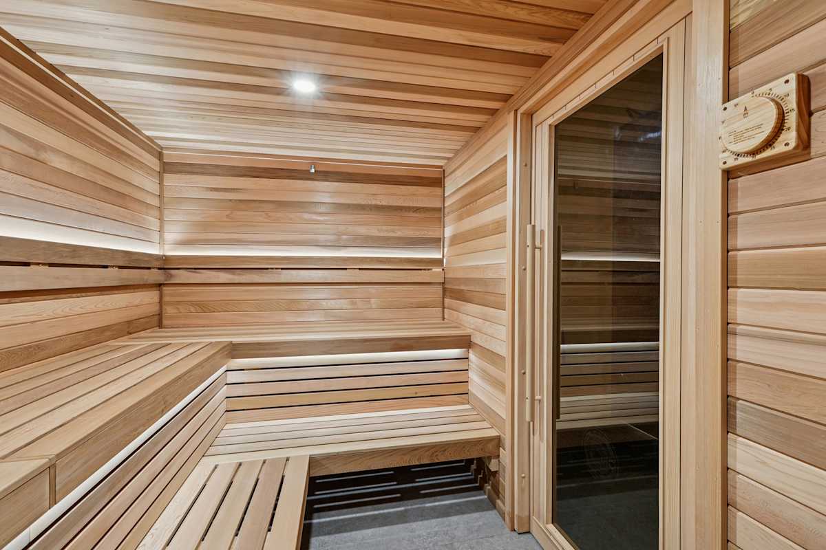 Peyton Stakes sauna interior - Nashville, TN