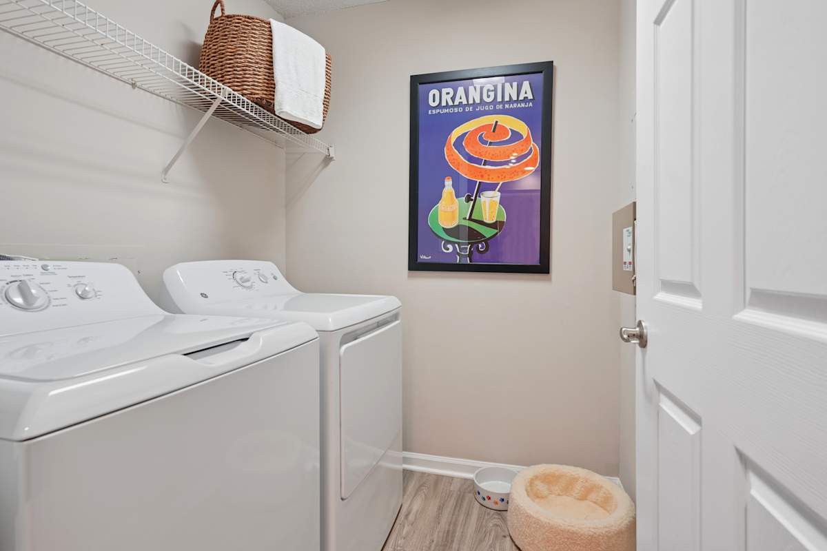 Southern Village in-home laundry room with washer and dryer - Chapel Hill, NC