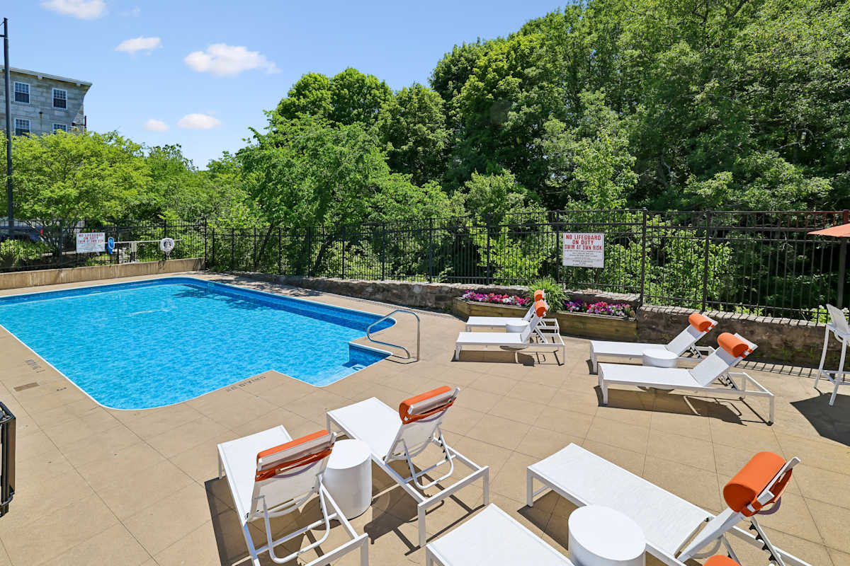 Residences at Slatersville Mill pool area - North Smithfield, RI