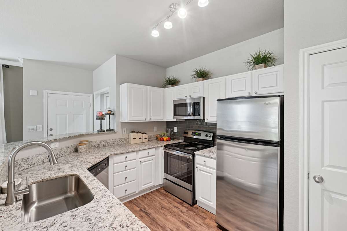 LaSalle kitchen with white cabinets and stainless appliances - Dallas, TX