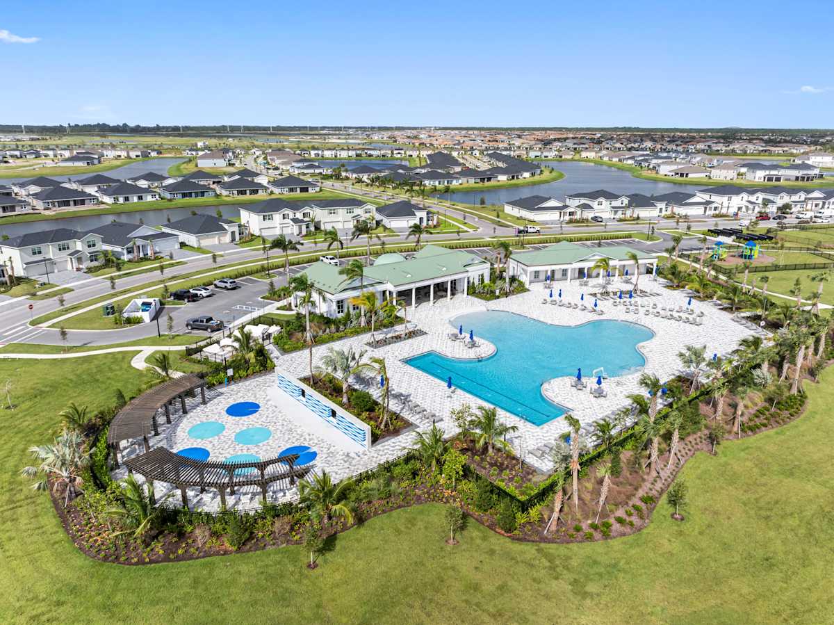 Tredici at Central Park pool aerial view - Port St Lucie, FL