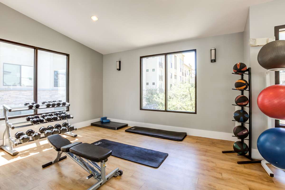 Fitness room at Biltmore at Camelback.