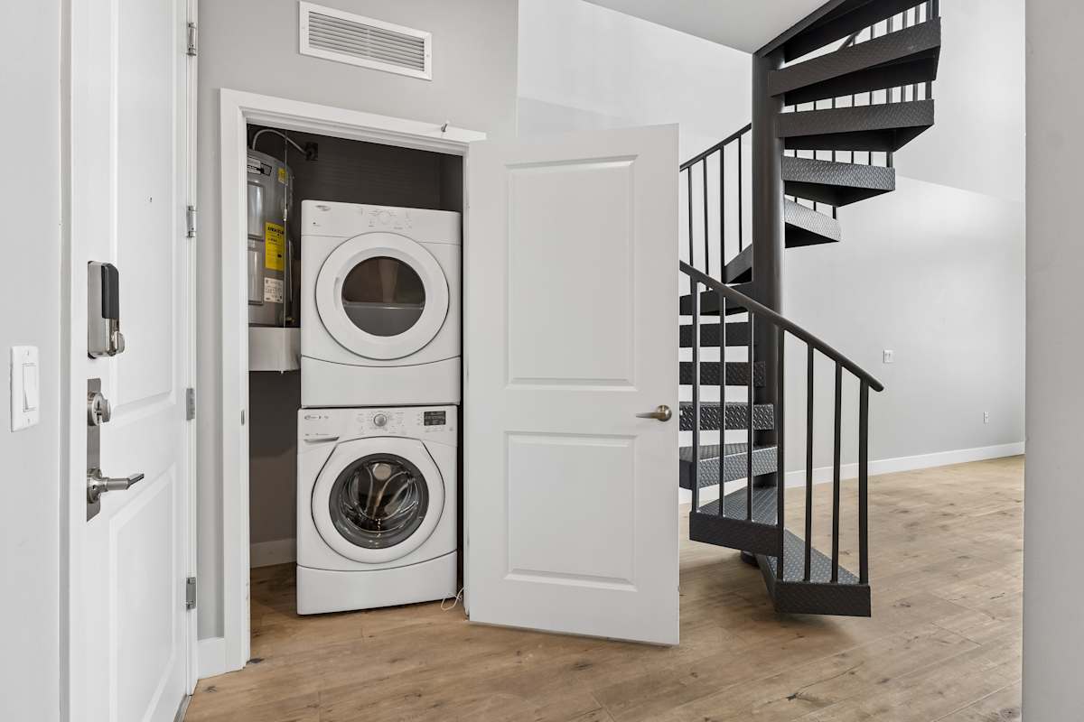 In-home laundry area — representative home at Biltmore at Camelback.