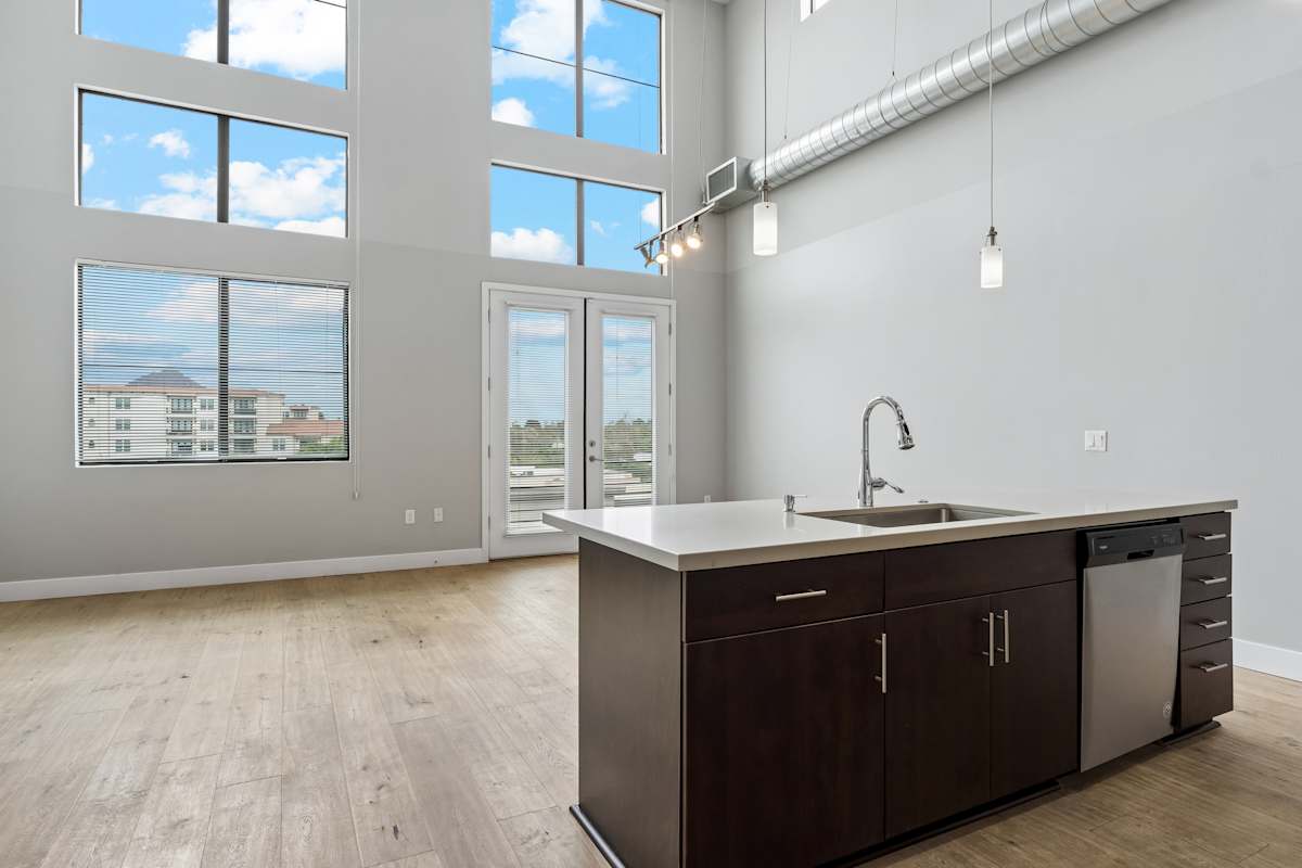 Apartment kitchen — representative home at Biltmore at Camelback.