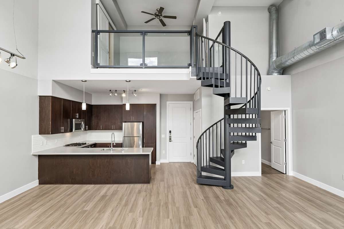 Apartment kitchen — representative home at Biltmore at Camelback.