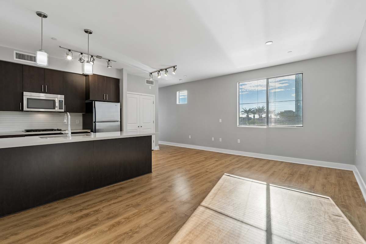 Apartment kitchen — representative home at Biltmore at Camelback.