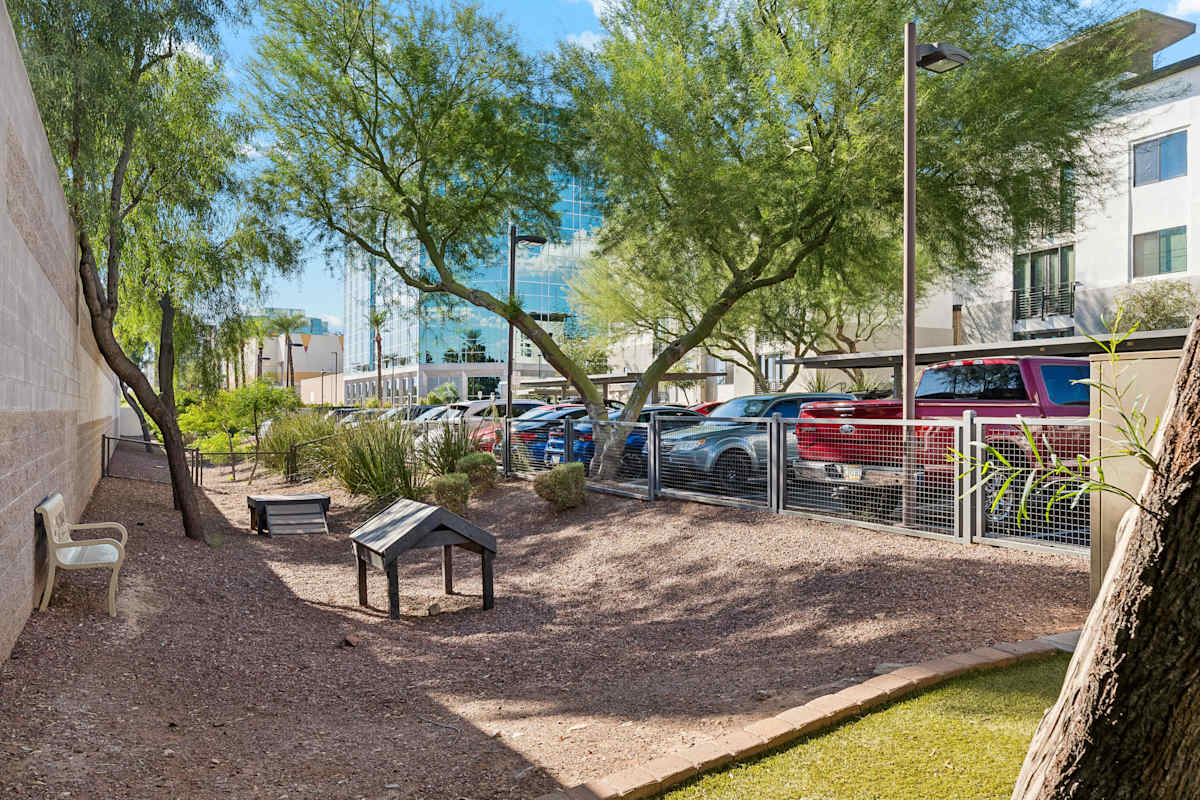 Enclosed dog exercise area at Biltmore at Camelback.