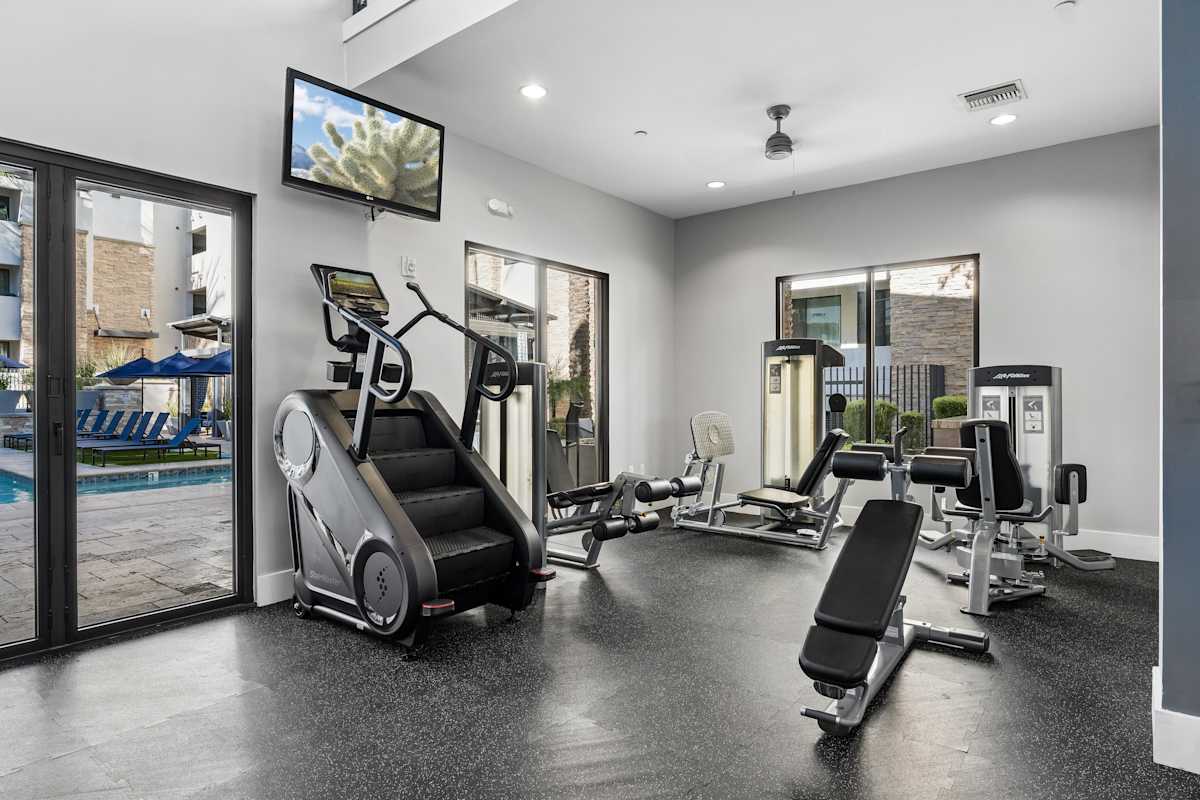 Fitness room at Biltmore at Camelback.
