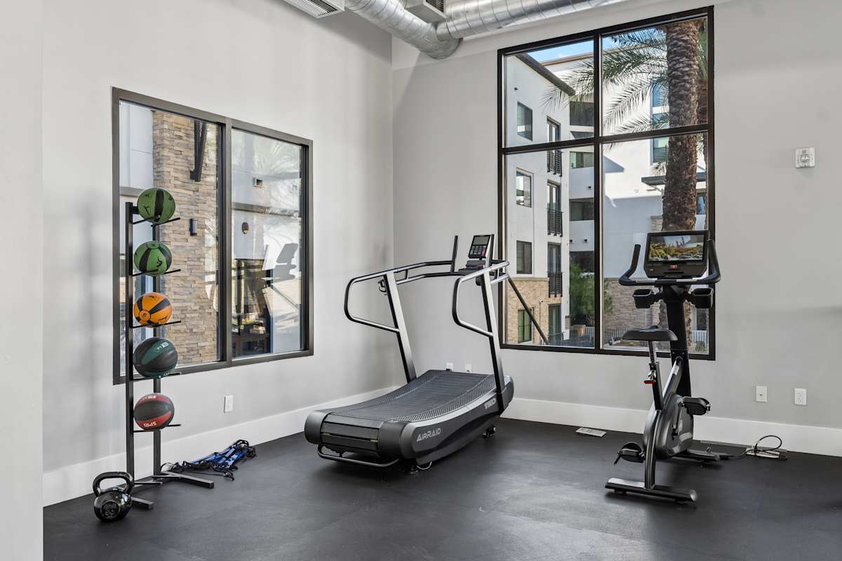 Fitness room at Biltmore at Camelback.