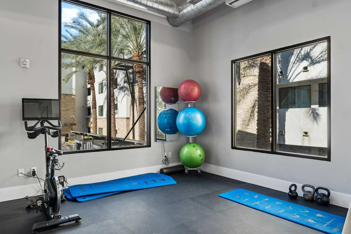 Fitness room at Biltmore at Camelback.