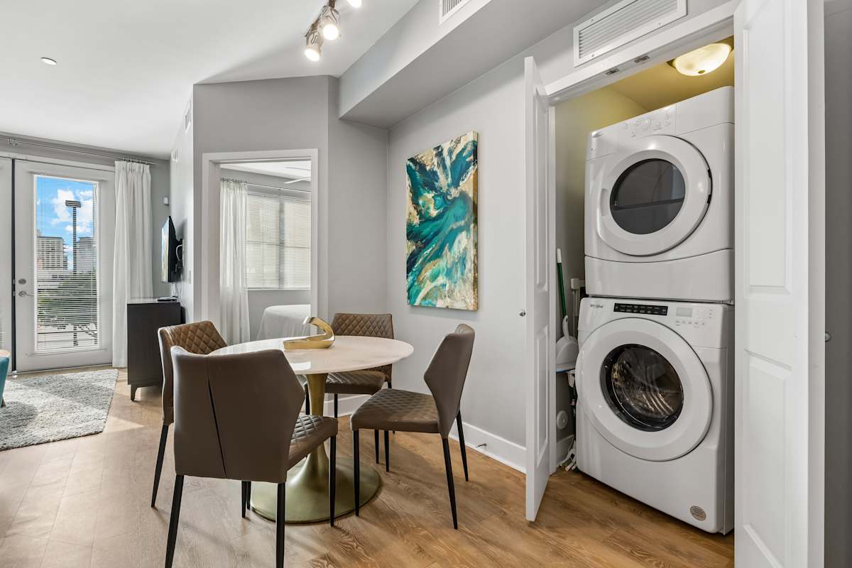 In-home laundry area — representative home at Biltmore at Camelback.
