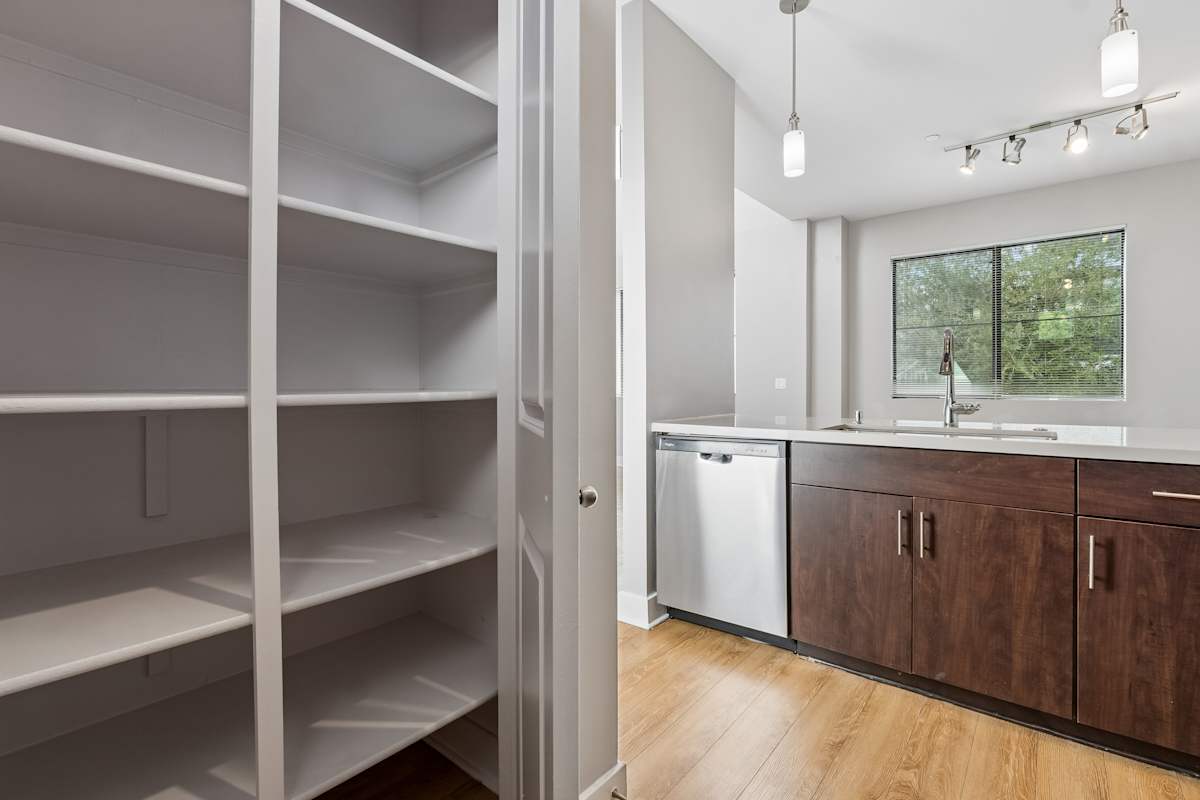 Closet storage — representative home at Biltmore at Camelback.