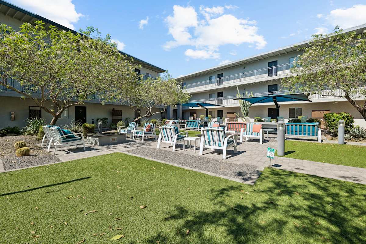 Shared outdoor space at Icon on Central.