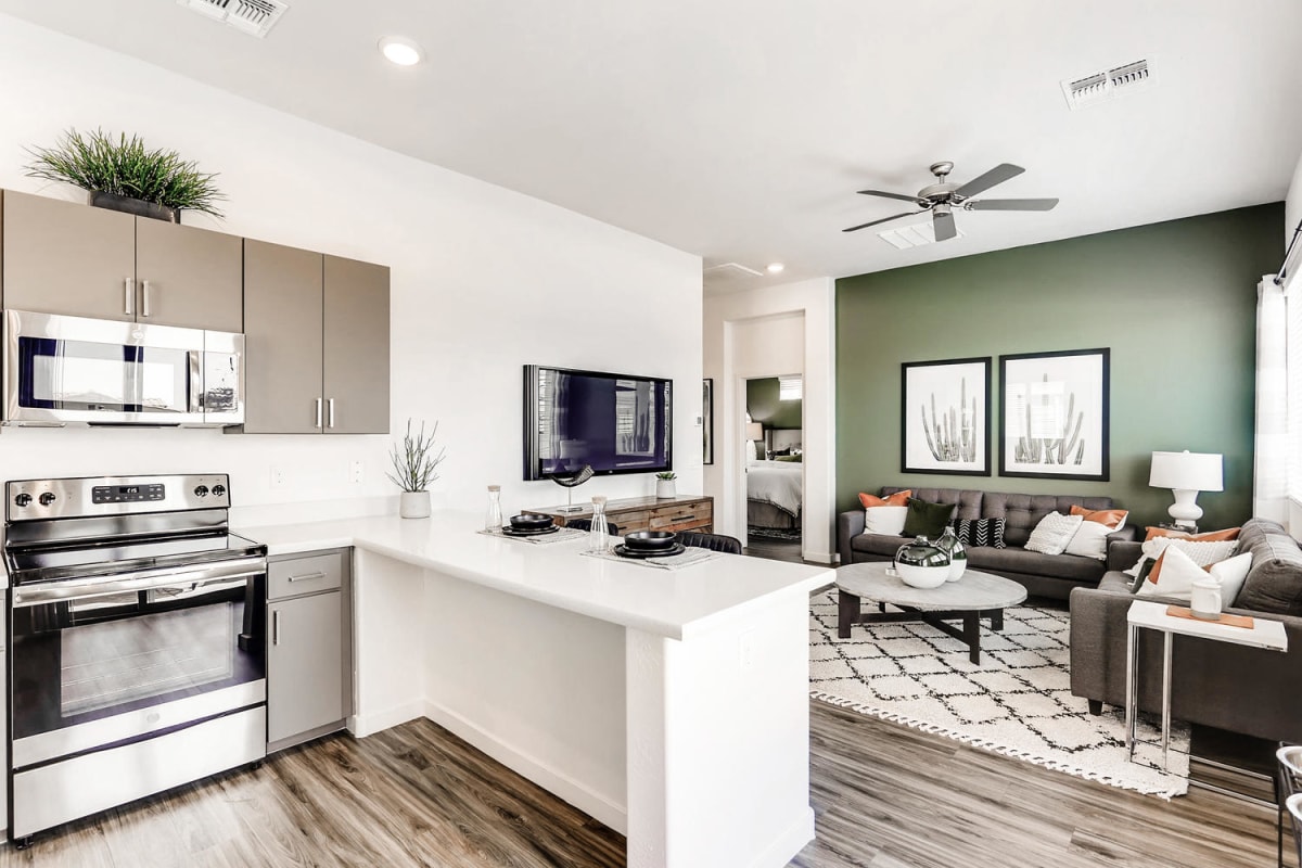 Apartment kitchen — representative home at Avilla Camelback Ranch.