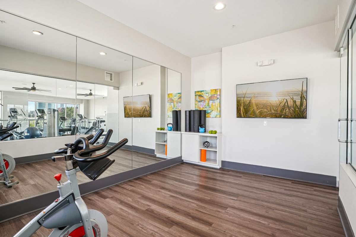 Westend yoga/fitness studio with mirror wall - Denver, CO