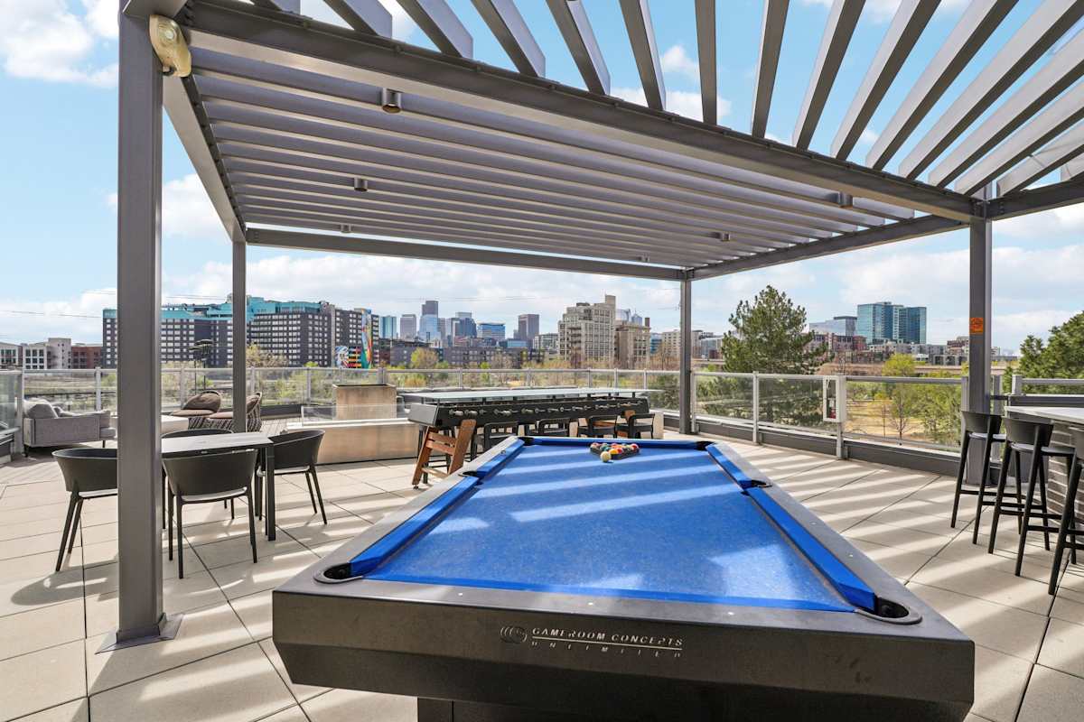 Westend rooftop pool table with city view - Denver, CO