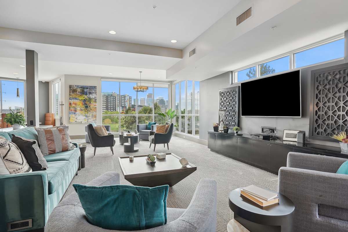 Westend modern lounge with large window - Denver, CO