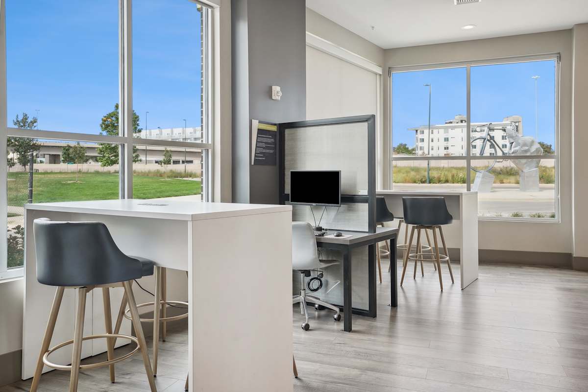 Westend business lounge workspace area - Denver, CO