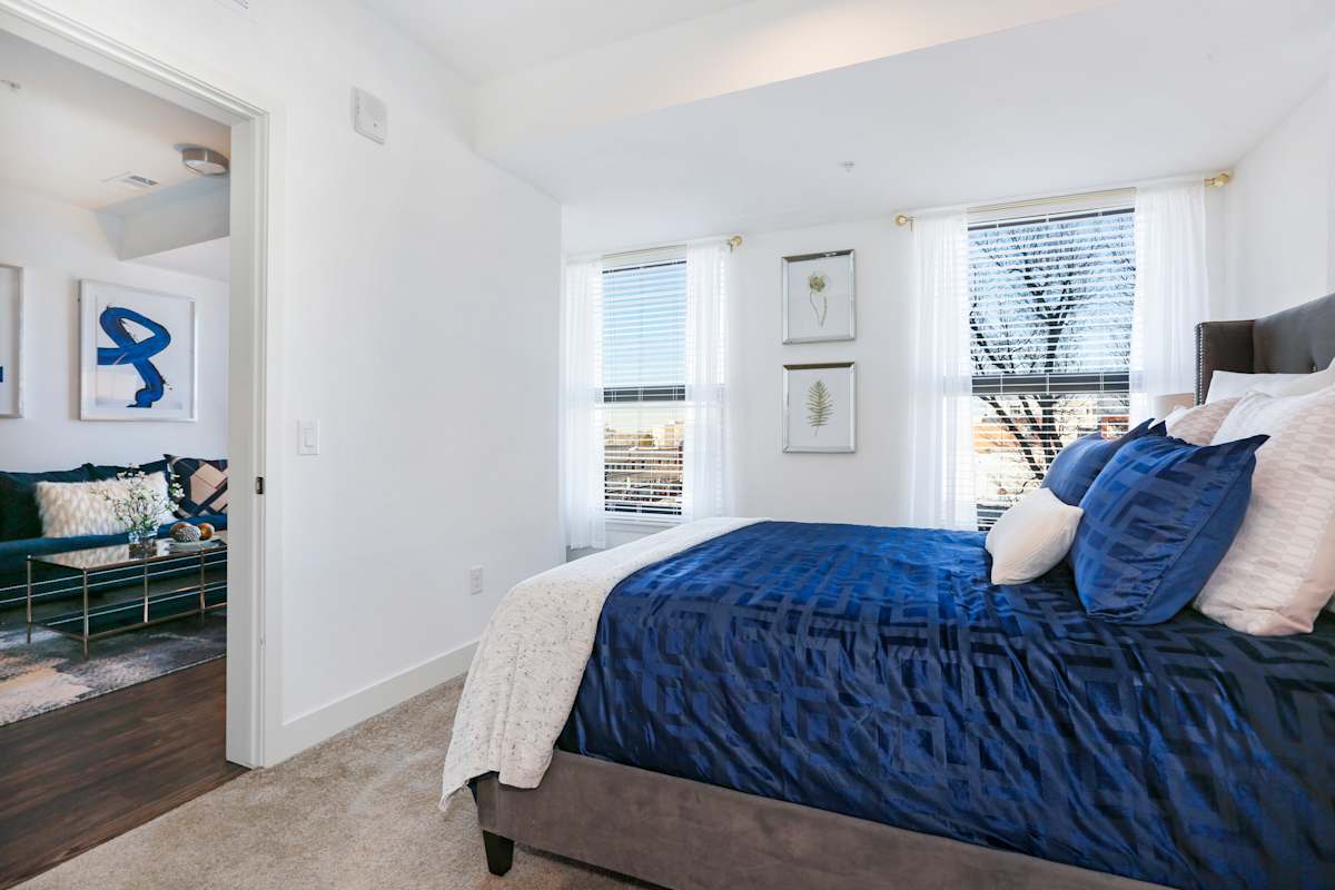 The Lydian bedroom with large windows - Denver, CO