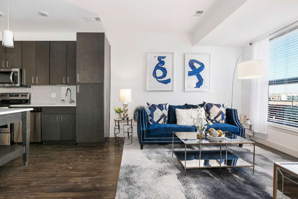 The Lydian apartment living room - Denver, CO
