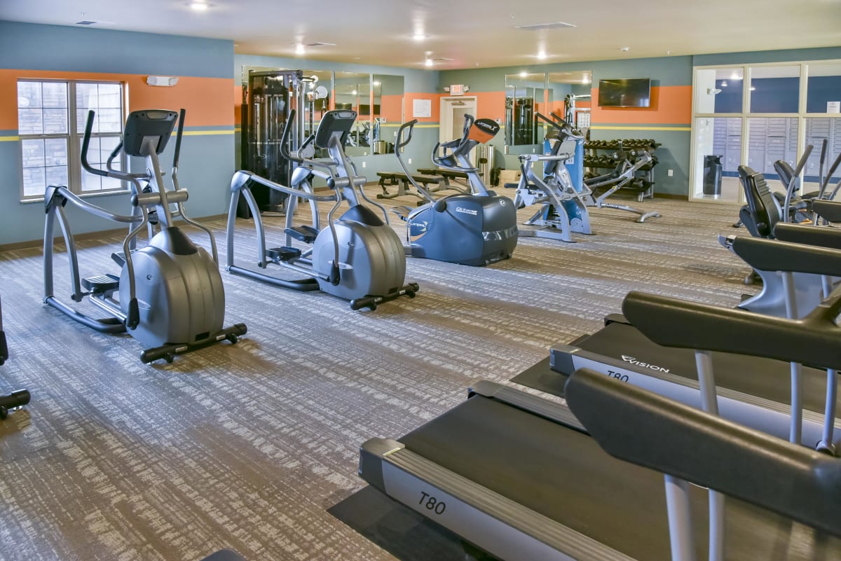 Cardinal Point Apartments fitness center with cardio equipment - Grand Forks, ND