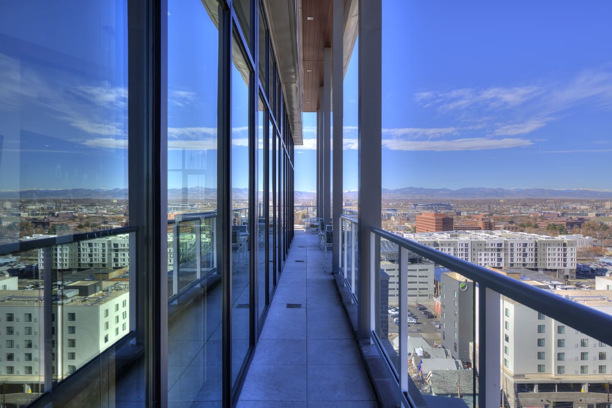 Civic Lofts sky lounge balcony walkway - Denver, CO