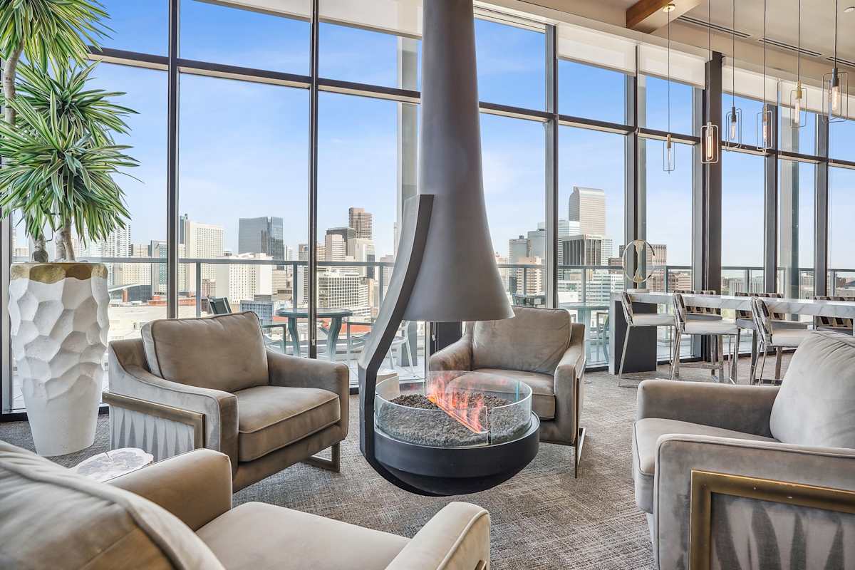 Civic Lofts sky lounge entertaining area - Denver, CO