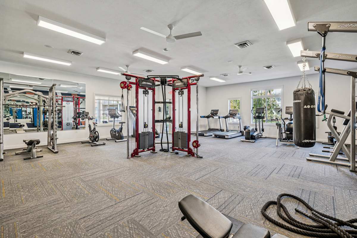 Lakeside Village Apartment Homes fitness center equipment - Lincoln, NE